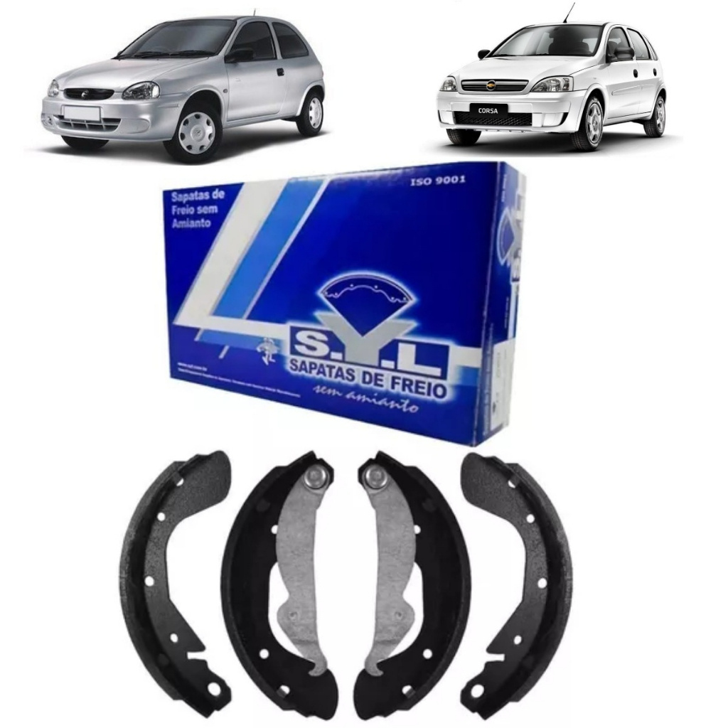 Kit 4 Sapata Lona Freio Corsa 2000 2001 2002 2003 2004 2005 | Shopee Brasil