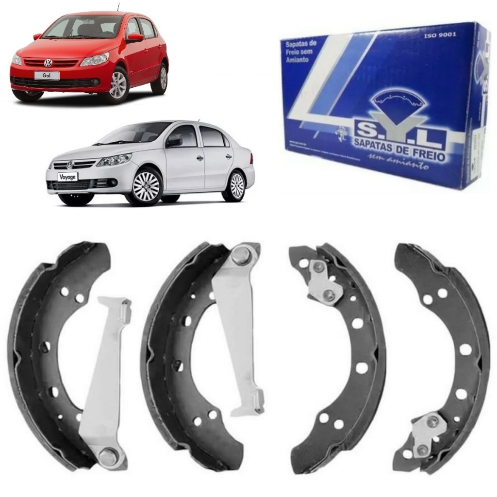 Kit Sapata Lona Freio Traseira Vw Gol Voyage 08... G5 G6 | Shopee Brasil