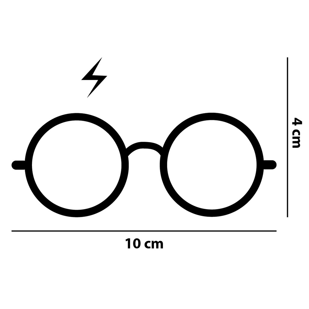 Adesivo Óculos Harry Potter 4x10 cm Papel de parede | Shopee Brasil