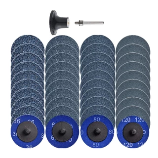 Disco Abrasivo De Lixa De 2 " De Zircônia De Troca Rápida Discos Tipo R De Trava De Rolo 50mm 1/4 Remoção De Ferrugem Da Pintura