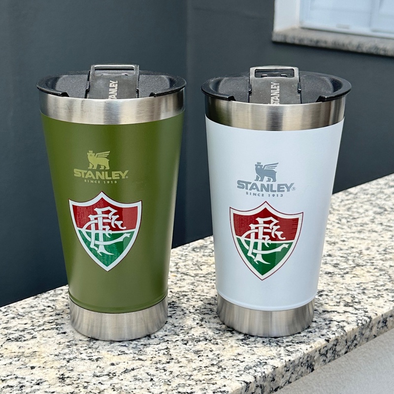 Copo Térmico de Time / Fluminense / Personalizado com tampa e abridor 473ml