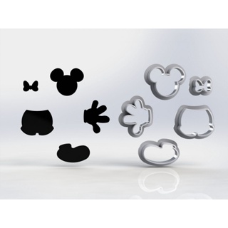 Cortador De Plástico De Pasta Americana - Kit Mickey 4 Modelos