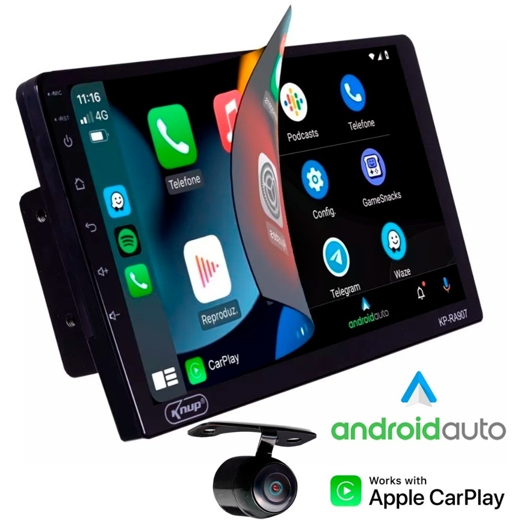 Central Multimidia New Fiesta Bluetooth Usb Espelhamento 9 Polegadas ...