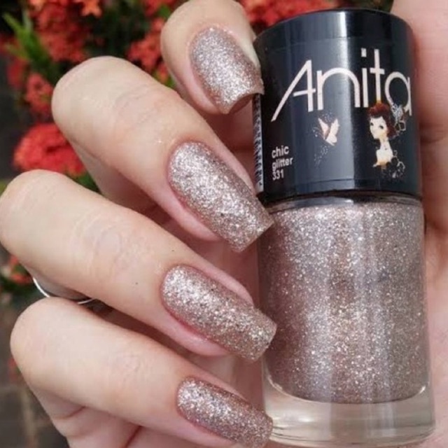 Esmalte Anita Glitter Chic 10ml | Shopee Brasil