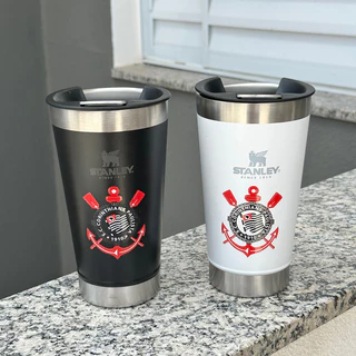 ENVIO NO MESMO DIA Copo Térmica de Time / Corithians / Personalizado com tampa e abridor 473ml-ENVIONAHORA