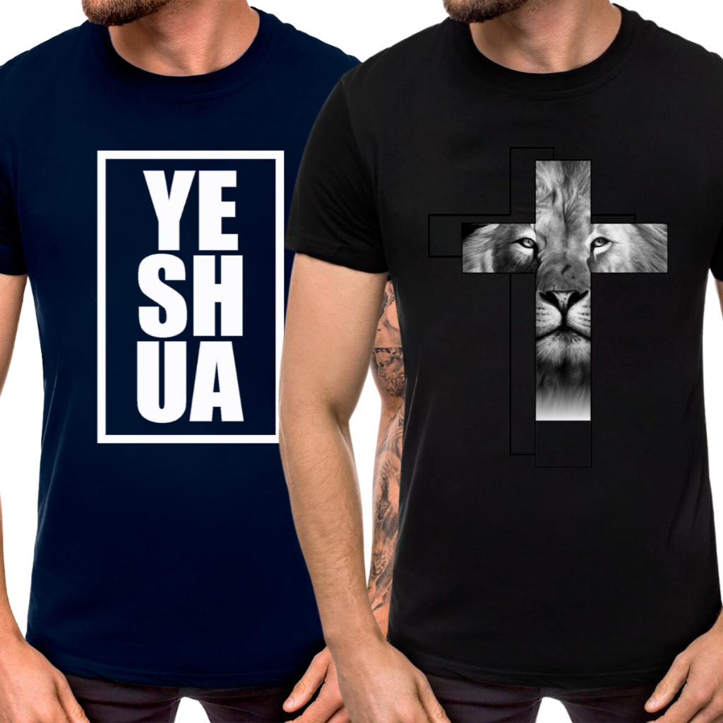 Kit 2 Peças - T-Shirt - Blusa Masculina - Camiseta – Moda Evangélica ...