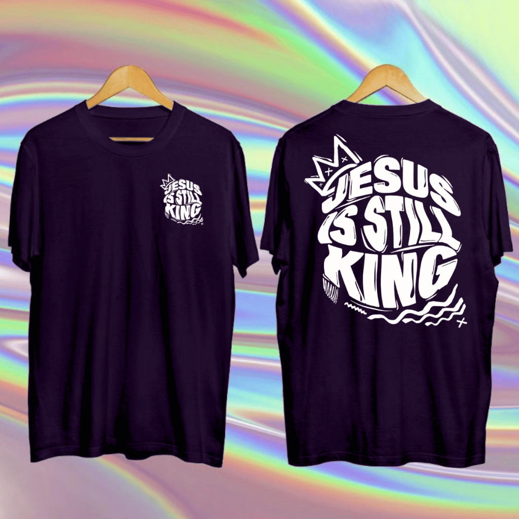 Camisa Blusa Masculina Jesus King Modelo Unissex Manga Curta + Cores