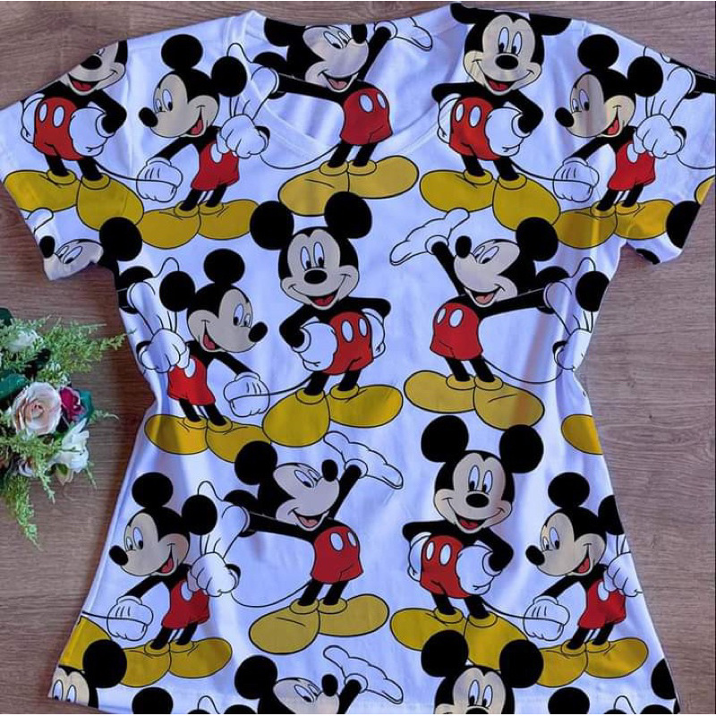 Blusa Camisa Camiseta Mickey Mouse Desenho Shopee Brasil