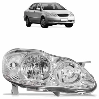 Farol Dianteiro Corolla 2003 2004 2005 2006 2007 Máscara Cromada