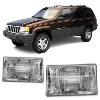 Farol Dianteiro Grand Cherokee Limited Laredo 1993 1994 1995 1996 1997 1998 Máscara cromada