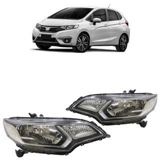 Farol Dianteiro Fit 2015 2016 2017 Máscara Cromada