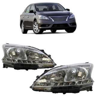 Farol Dianteiro Sentra 2014 2015 2016 Máscara Cromada