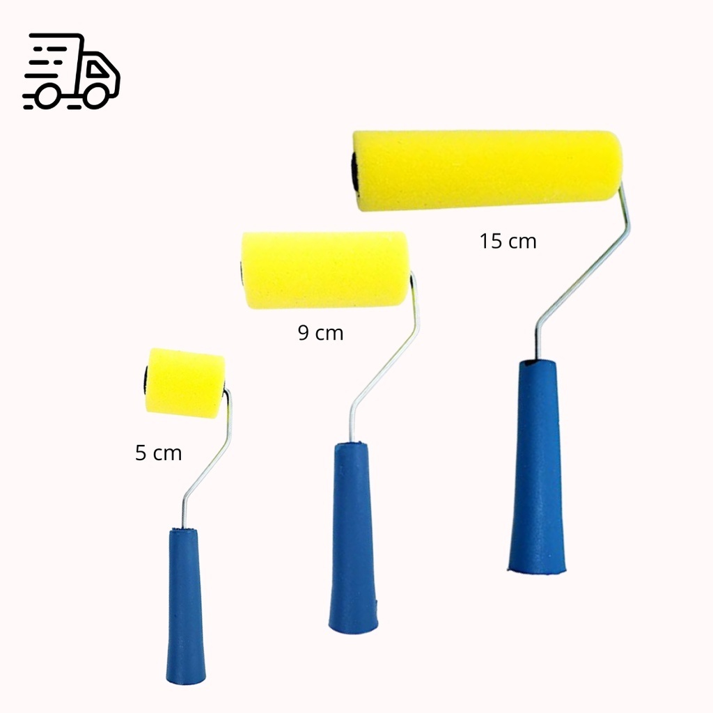 Rolo de pintura espuma amarelo 5cm/9cm/15cm rolinho de espuma Redam |  Shopee Brasil