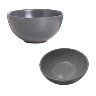 Kit 2 Tigelas Cumbuca 700ml Bowl Pote em Melamina Cinza
