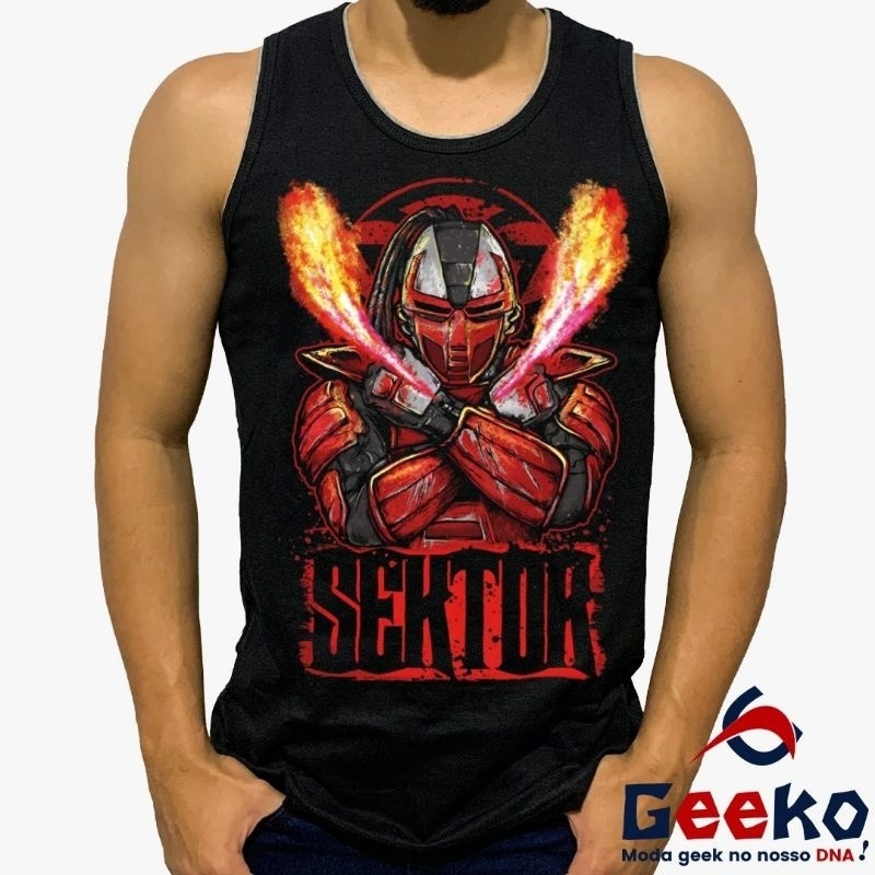 Regata Mortal Kombat 100% Algodão - Sektor - Geeko Oficial