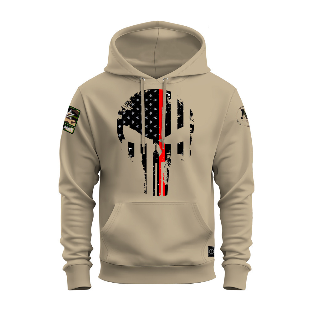 Moletom Premium Estampado Algodão Bolso e Capuz Caveira Black