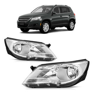 Farol Dianteiro Tiguan 2008 2009 2010 2011 Máscara Cinza