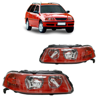 Farol Dianteiro Parati G3 1999 2000 2001 2002 2003 2004 2005 Máscara Vermelho Coral