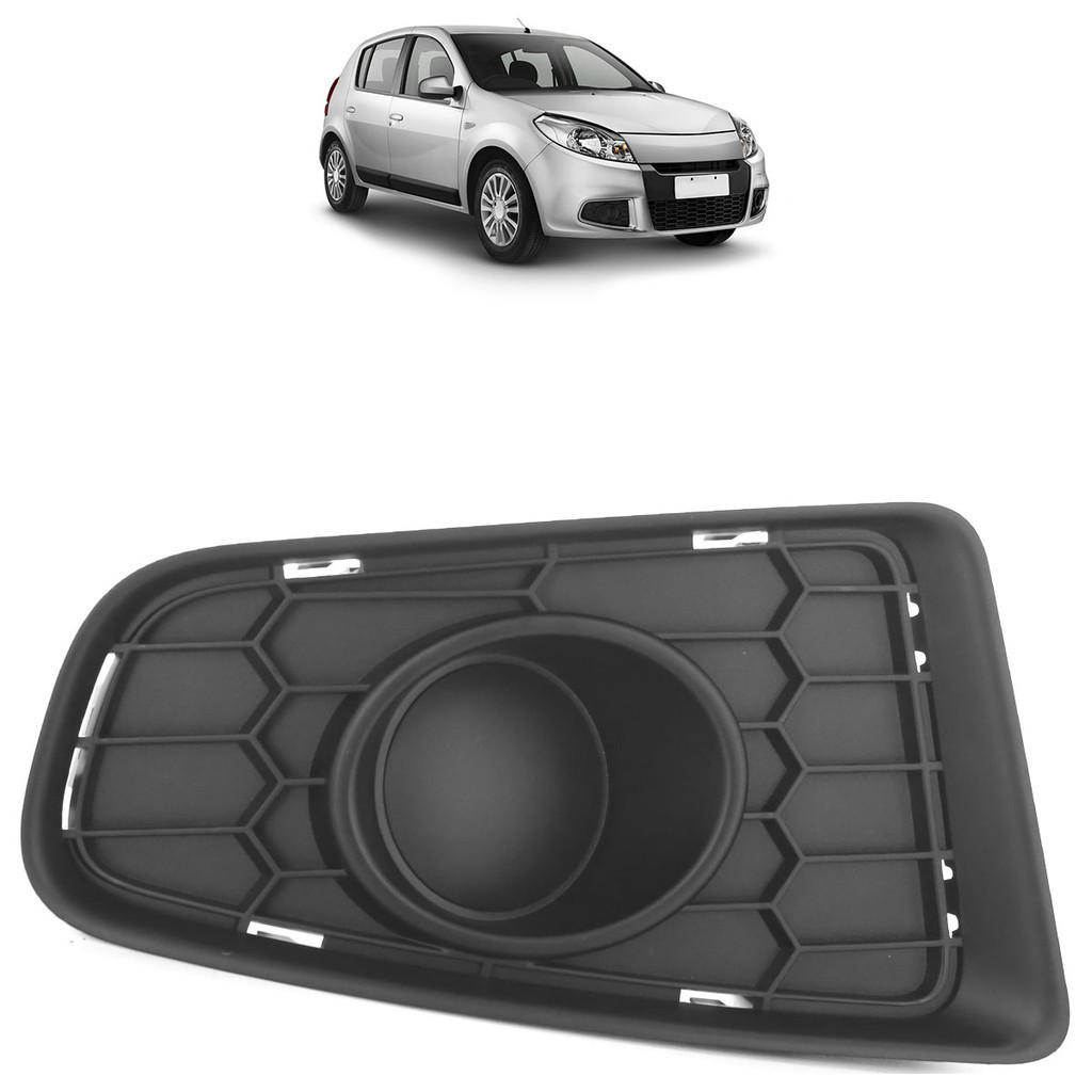 Moldura Grade do Milha Sandero 2012 2013 2014 Com Furo