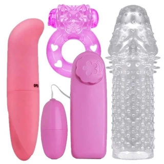 SEX SHOP Produto Adulto Casal - Vibrador + Bullet + Anel Peniano + Capa Peniana