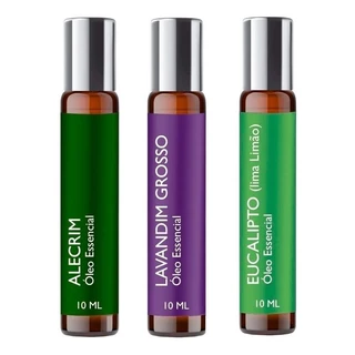 Kit 3 Óleos Essenciais Roll On 10ml