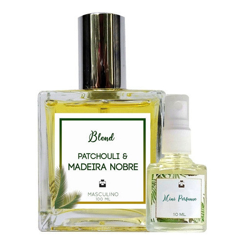 Perfume Patchouli & Madeira Nobre 100ml Masculino - Blend de Óleo Essencial Natural + Perfume de presente