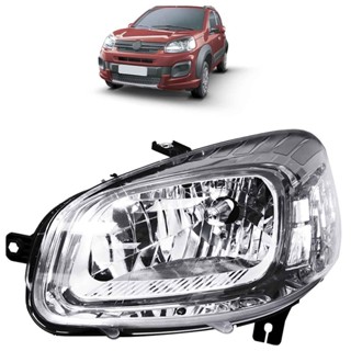 Farol Dianteiro Uno 2015 2016 2017 Máscara Cromada