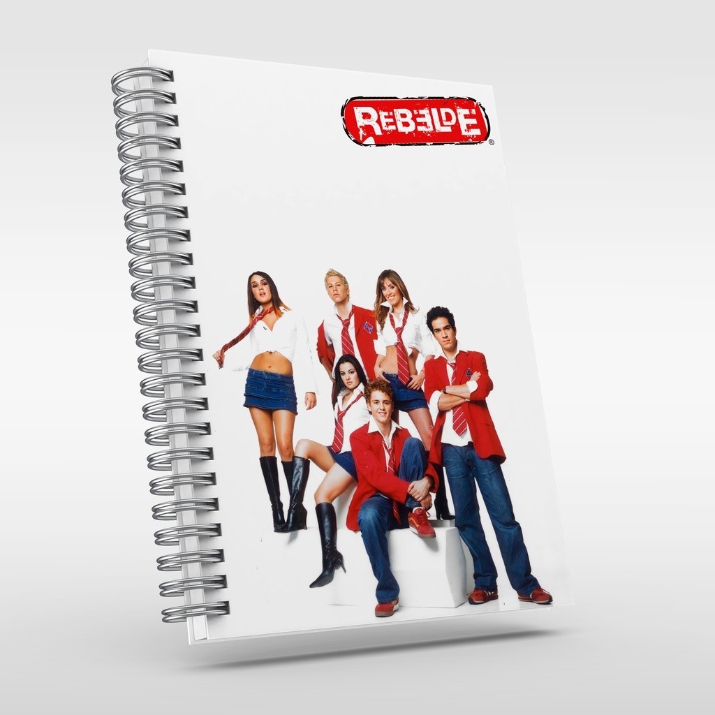 Caderno RBD Rebelde com brinde especial - Capa dura, tamanhos A5 e A6 ...