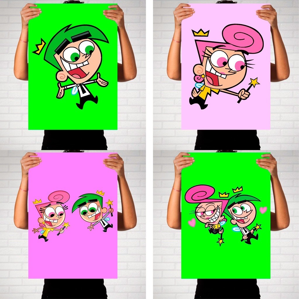 Pôster GRANDE A3 Padrinhos Mágicos Cosmo e Wanda - Vários Modelos | Shopee  Brasil