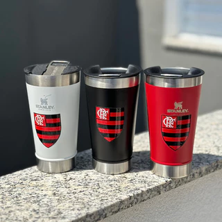 Copo Térmico de Time / Flamengo / Personalizado com tampa e abridor 473ml