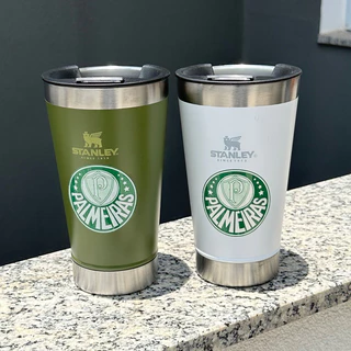 Copo Térmico de Time / Palmeiras / Personalizado com tampa e abridor 473ml