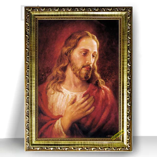 Quadro Moldura Trabalhada Jesus Complacencia 47x35cm