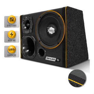 Caixa Trio Som 8 Polegadas Shutt Xplode Neon Led 400w