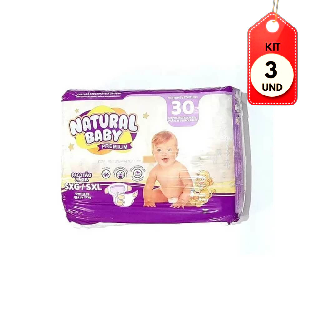 Natural Baby Premium Mega Pacotão M 44 Un.