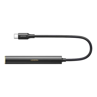 Amplificador Ugreen Usb C p/ 3.5mm Dac Chip Hi-Res Preto