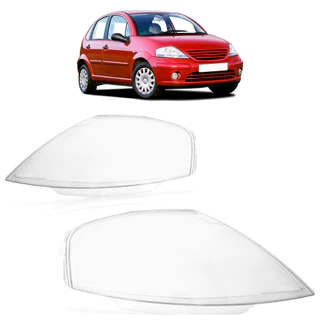 Lente Farol Principal Citroen C3 2003 2004 2005 2006 2007 2008 2009 2010 2011 2012 Transparente Lente Lisa Acrilico
