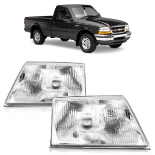 Farol Dianteiro Ranger 1998 1999 2000 2001 2002 2003 2004 Foco Simples Lente Estriado Acrilico