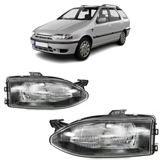 Farol Palio G1 1996 1997 1998 1999 2000 Máscara Cromada Foco Simples