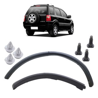 Kit Moldura Paralama Traseiro Ecosport 2002 2003 2004 2005 2006 2007 2008 2009 2010 2011 2012 Preto Texturizado