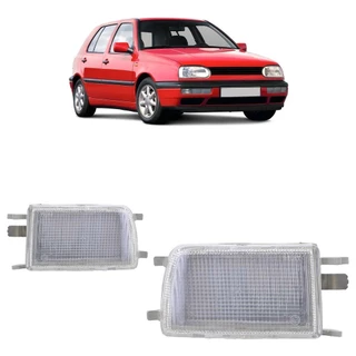 Lanterna Dianteira Pisca Seta Golf Glx Gti 1994 1995 1996 1997 1998 Modelo Mexicano Cristal Lente Estriada Acrilico