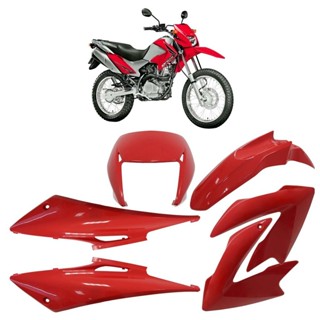 Kit Completo Carenagem NXR 150 Bros 2009 2010 Vermelho Caúcaia 6 Peças