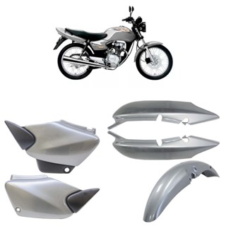 Kit Completo Carenagem CG 125 Fan 2005 2006 2007 2008 Prata Ibiuna