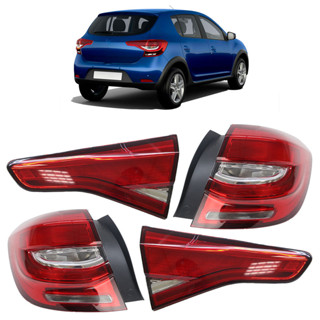 Kit Lanterna Traseira Sandero 2020 2021 2022 2023 Porta-Malas + Canto Led Bicolor