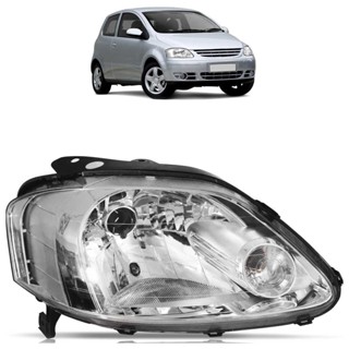 Farol Dianteiro Fox 2003 2004 2005 2006 2007 2008 2009 Máscara Cromada