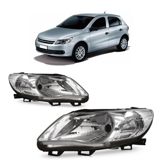 Farol Dianteiro Gol Saveiro G5 2009 2010 2011 2012 Máscara Cromada