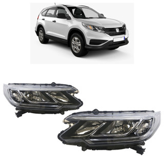 Farol Dianteiro Crv 2015 2016 2017 Led Máscara Negra