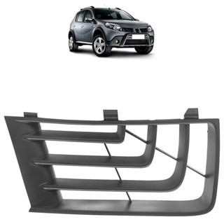 Grade Parachoque Dianteiro Sandero Stepway 2008 2009 2010 2011 Preto Liso