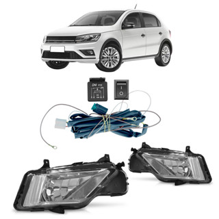 Kit Farol Milha Auxiliar Gol Track G7 2017 2018 Completo Botão Universal