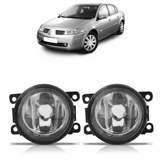 Farol Milha Auxiliar Megane 2006 2007 2008 2009 Lente Lisa Vidro Foco Manual