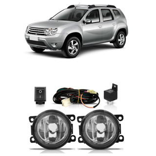 Farol Milha Auxiliar Duster 2011 2012 2013 2014 2015 2016 2017 2018 2019 2020 Completo Lente Lisa Vidro Foco Manual